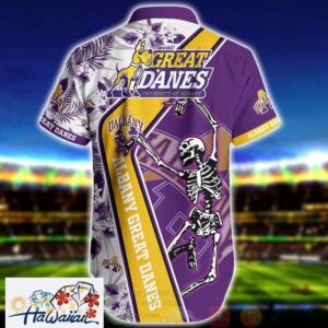 Ncaa Albany Great Danes Skeleton Trendy Hawaiian Shirt Aloha Shirt Trendy Aloha 2