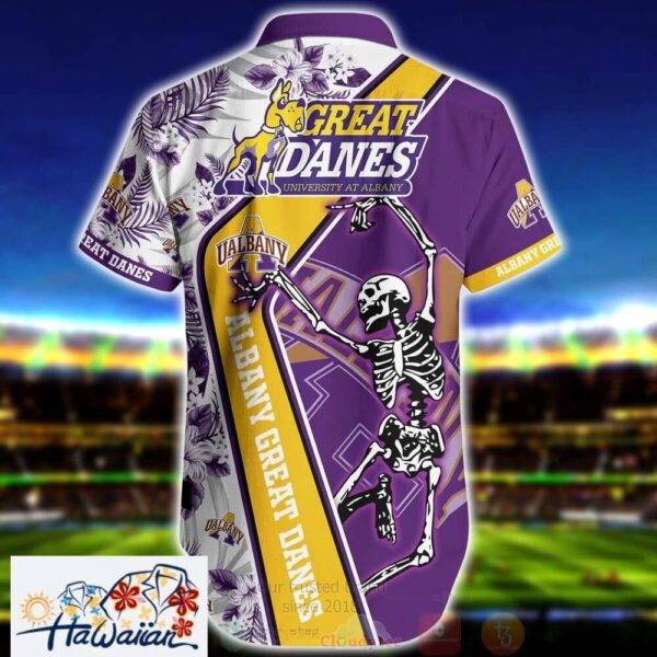Ncaa Albany Great Danes Skeleton Trendy Hawaiian Shirt Aloha Shirt Trendy Aloha 2