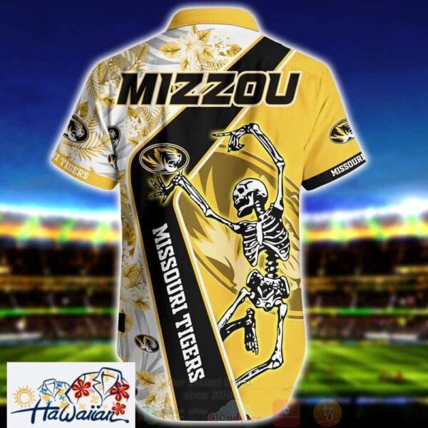 Ncaa Missouri Tigers Skeleton Gold Black Trendy Hawaiian Shirt Aloha Shirt Trendy Aloha 2