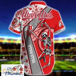 Ncaa Utah Utes Skeleton Trendy Hawaiian Shirt Aloha Shirt Trendy Aloha 2