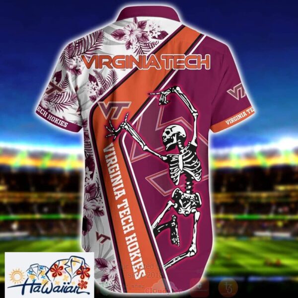 Ncaa Virginia Tech Hokies Skeleton Trendy Hawaiian Shirt Aloha Shirt Trendy Aloha 2