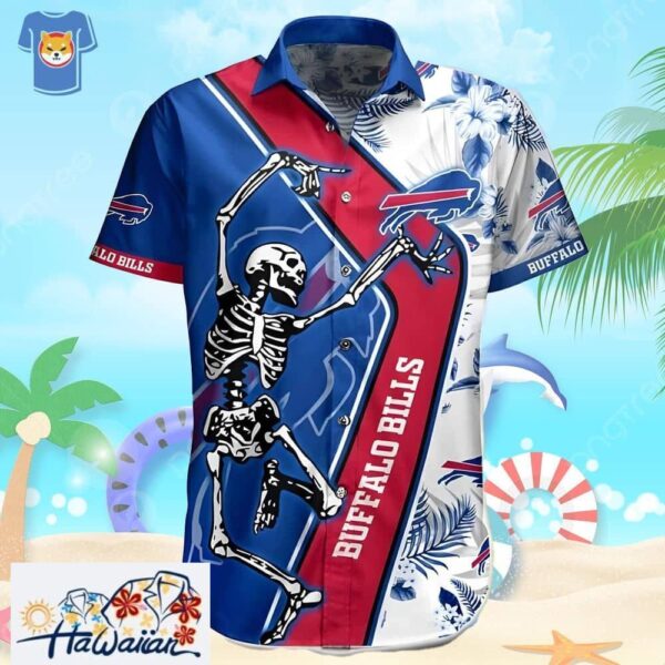 NFL Buffalo Bills Hawaiian Shirt Skeleton Practical Beach Gift Trendy Aloha 1