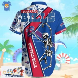NFL Buffalo Bills Hawaiian Shirt Skeleton Practical Beach Gift Trendy Aloha 2