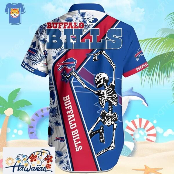 NFL Buffalo Bills Hawaiian Shirt Skeleton Practical Beach Gift Trendy Aloha 2