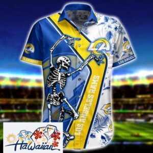 NFL Los Angeles Rams Skeleton Hot Trending Hawaiian Shirt Trendy Aloha 1