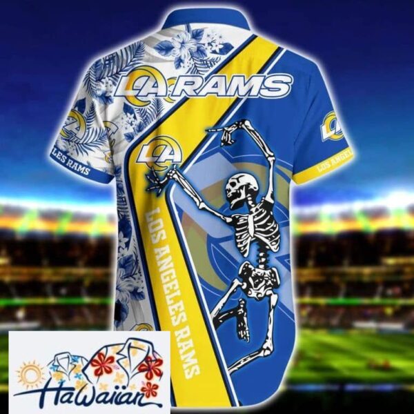 Nfl Los Angeles Rams Skeleton Hot Trending Trendy Hawaiian Shirt Aloha Shirt Trendy Aloha 2