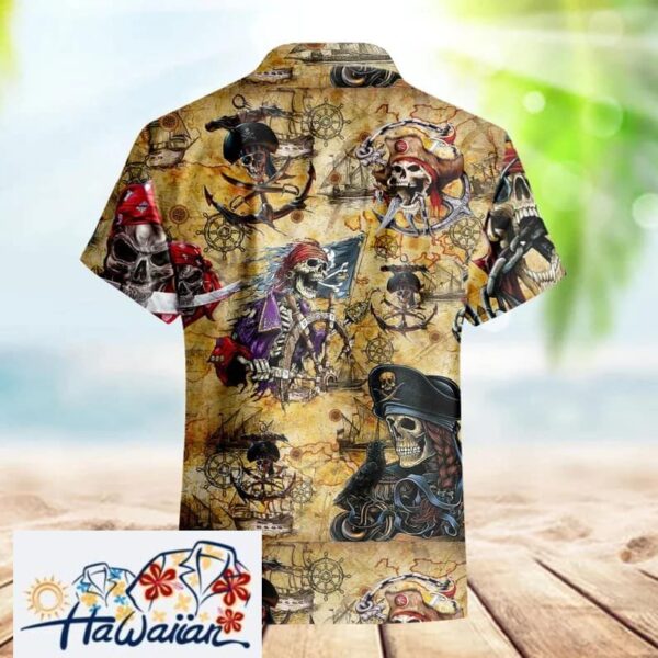 Pirates Skull Hawaii Shirt Vintage Hawaii Beach Shirt Skeleton Dead Mans Skull Glow The Dark Shirt Amazing Pirate Skull Aloha Shirt Trendy Aloha 2