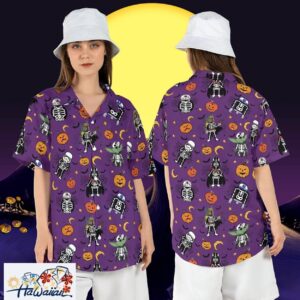 Star Wars Skeleton Spooky Baby Yoda Darth Vader Halloween Top Trendy Aloha 1