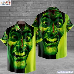 Ash The Evil Dead Green Horror Movie Halloween All Over Print 3D Hawaiian Shirt 1