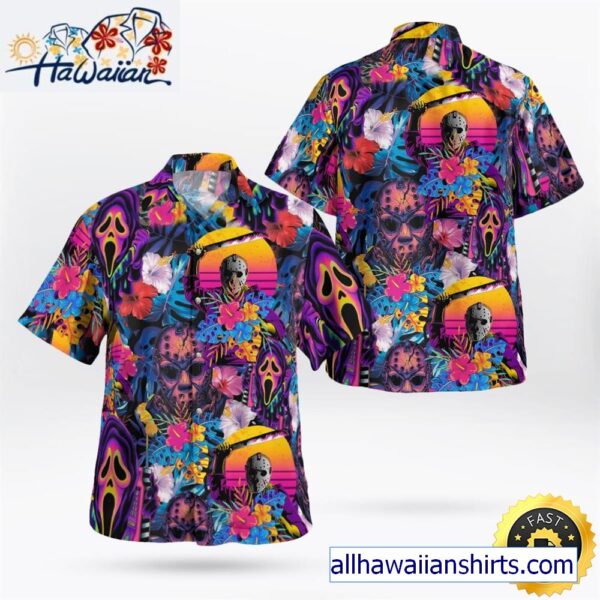 Horror Movie Retro Hawaiian Shirts 1