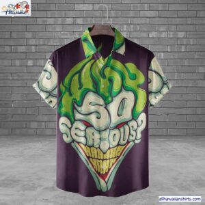 Joker Face Why So Serious Haha Horror Movie Halloween All Over Print 3D Hawaiian Shirt 1