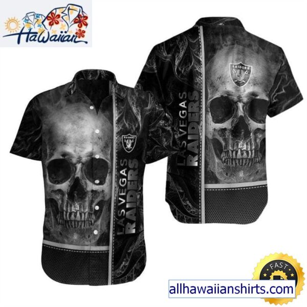 Las Vegas Raiders Hawaiian Shirt Horror Skull All Over Print 1