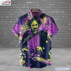 Leatherface The Texas Chainsaw Massacre Horror Movie Halloween All Over Print 3D Hawaiian Shirt 1