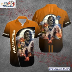 Michael Myers Killers In The Night Horror Movie Halloween All Over Print 3D Hawaiian Shirt 1