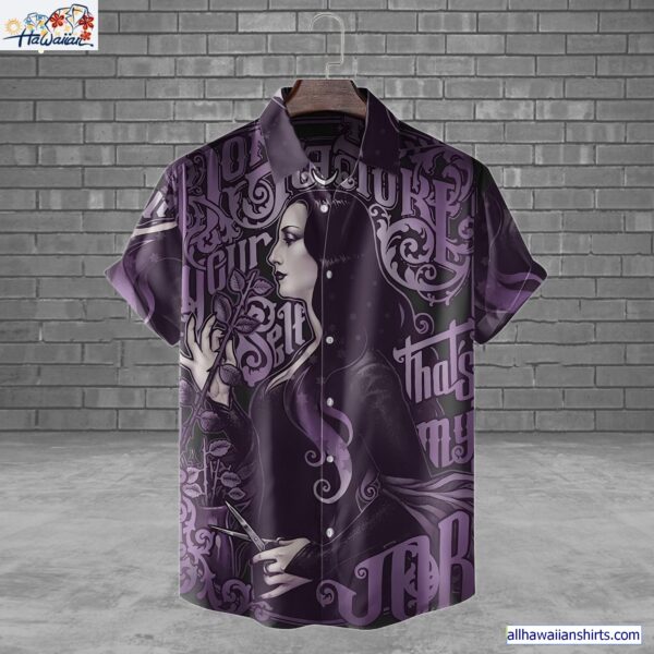 Morticia Addams The Addams Family Horror Movie Halloween All Over Print 3D Hawaiian Shirt 1