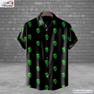 Pazuzu Green Face The Exorcist Horror Movie Halloween All Over Print 3D Hawaiian Shirt 1