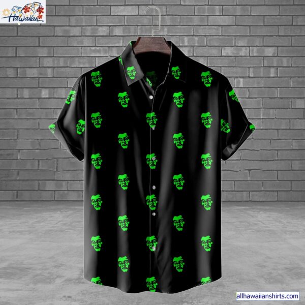 Pazuzu Green Face The Exorcist Horror Movie Halloween All Over Print 3D Hawaiian Shirt 1