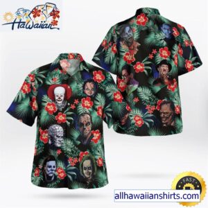 Horror Movie Retro 3D Hawaiian Shirt 1