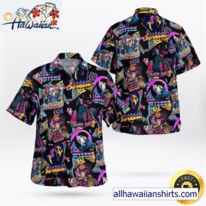 Horror Movie Retro Lapel Collar Hawaiian Shirt 1