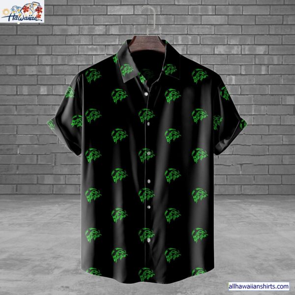 Alien Head Logo Drawing Horror Movie Halloween All Over Print 3D Hawaiian Shirt 1