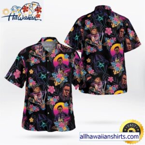 Horror Characters Floral Halloween Shirt 1