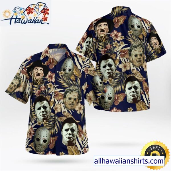 Horror Characters Halloween Hawaiian Hawaiian Shirt 1