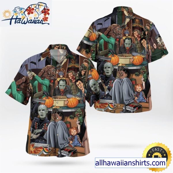 Horror Characters Halloween Hawaii Shirt 1
