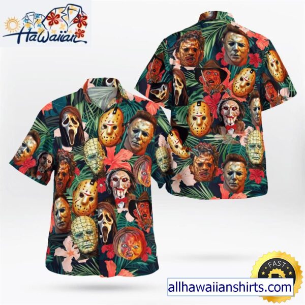 Horror Character Tropical Hawaiian Shirt 1