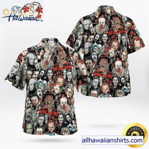 Horror Movie Retro Hawaiian Shirt 1