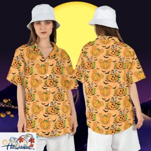 Chip Dale Pumpkin Halloween Double Trouble Disney Aloha Shirt Trendy Aloha 1