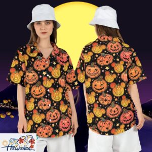 Mickey Mouse Pumpkin Halloween Disneyland Trick or Treat Aloha Top Trendy Aloha 1