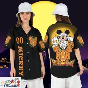 Custom Mickey Mouse Halloween Pumpkin Skeleton Disney Aloha Top Trendy Aloha 1