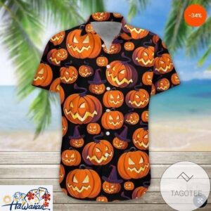 Autumnal Pumpkin Graces This Festive Hawaiian Shirt Trendy Aloha 1
