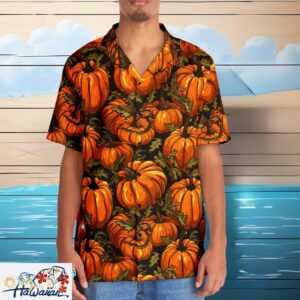 Octoberfest Pumpkin Spice Themed Festive Hawaiian Fall Shirt Trendy Aloha 1
