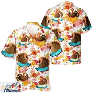 Thanksgiving Turkey Day Unisex Pumpkin Hawaiian Lover Shirt Trendy Aloha 1
