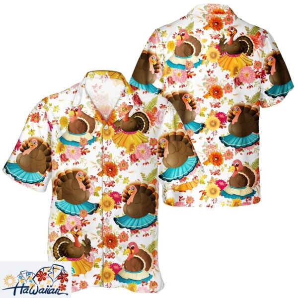 Thanksgiving Turkey Day Unisex Pumpkin Hawaiian Lover Shirt Trendy Aloha 1