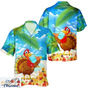 Thanksgiving Turkey Day Pumpkin Unisex Hawaiian Lover Shirt Trendy Aloha 1