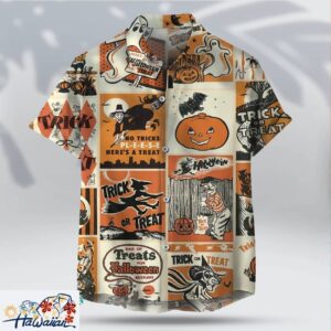 Spooky Season Pumpkin 3D Unisex Retro Hawaiian Halloween Top Trendy Aloha 1