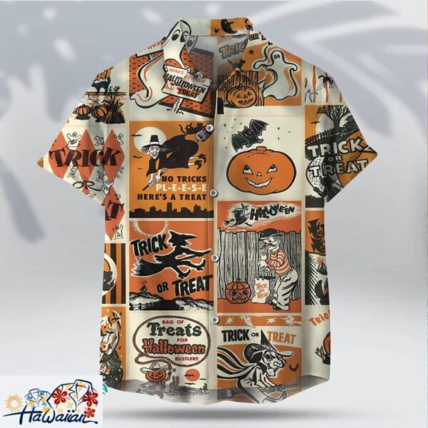 Spooky Season Pumpkin 3D Unisex Retro Hawaiian Halloween Top Trendy Aloha 1