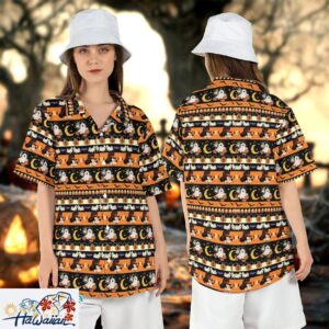 Mickey Halloween Ghost Spooky Season Pumpkin Disney Shirt Trendy Aloha 1