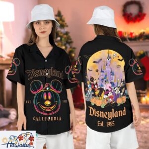 California Halloween Mickey Friends Villains Pumpkin Shirt Trendy Aloha 1
