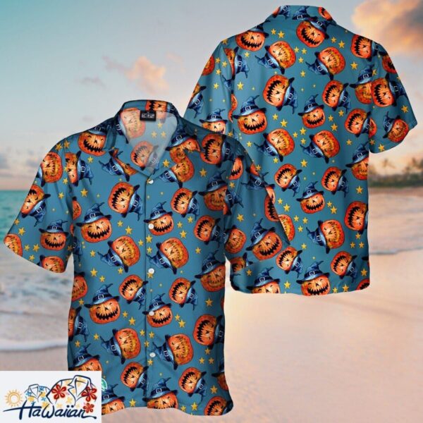 Halloween Pumpkin Lover Unisex Aloha Hawaiian Short Sleeve Shirt Trendy Aloha 1