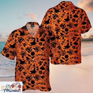 Halloween Pumpkin Lover Unisex Aloha Hawaiian Short Sleeve Trendy Aloha 1
