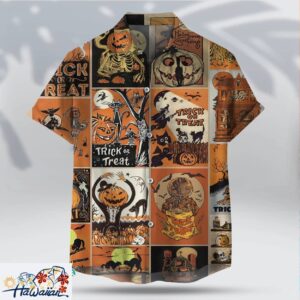 3D Pumpkin Jack o lantern Spooky Season Unisex Hawaiian Shirt Trendy Aloha 1