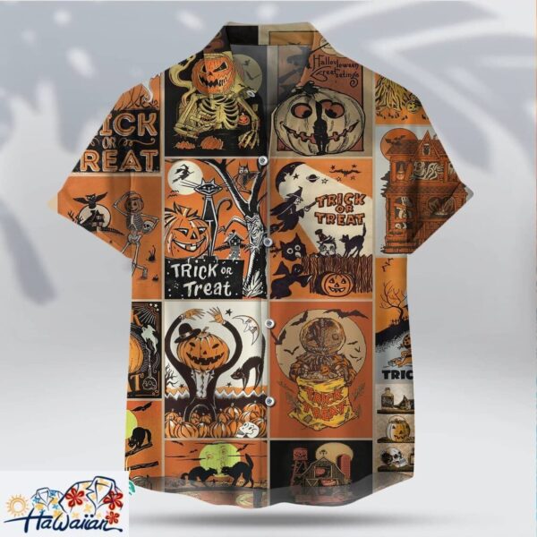 3D Pumpkin Jack o lantern Spooky Season Unisex Hawaiian Shirt Trendy Aloha 1