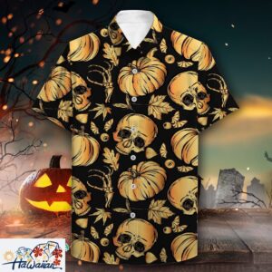 Halloween Pumpkin Skull Spirit Party Premium Hawaiian Shirt Trendy Aloha 1