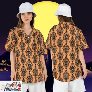 Mickey Pumpkin Haunted Mansion Spooky Disneyland Aloha Tee Trendy Aloha 1