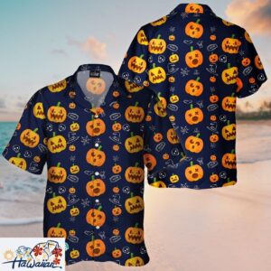 Pumpkin Halloween Unisex Lover Aloha Hawaiian Short Sleeve Shirt Trendy Aloha 1