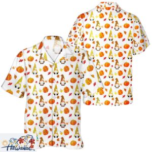 Grome Thanksgiving Unisex Shirt with Turkey Pumpkin Leaf Patterns Trendy Aloha 1