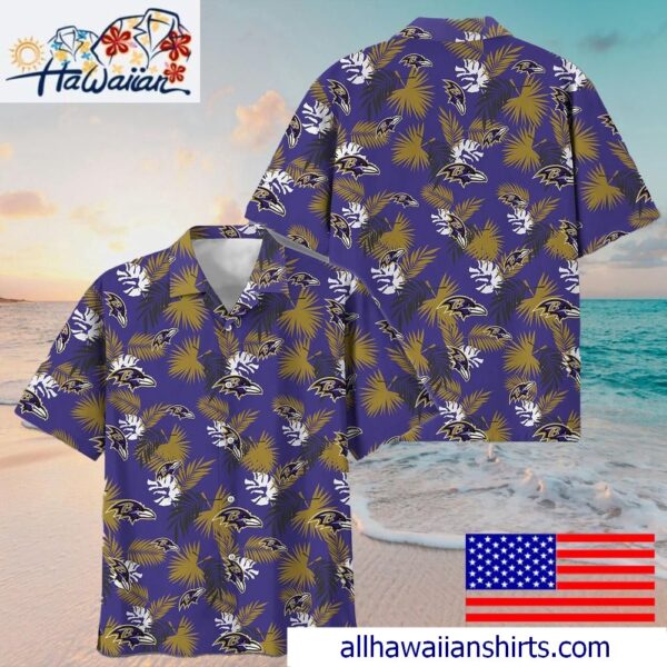 NFL Baltimore Ravens Tropical Vibes Hawaiian Shirt For Family Getaways 1